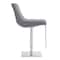 Armen Living Victory Contemporary Swivel Barstool in Brushed Stainless Steel and Gray Faux Leather LCVCSWBABSGR - alternate 7